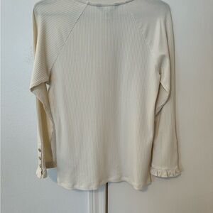 Ladies Large Ralph Lauren Long Sleeve Shirt Cream